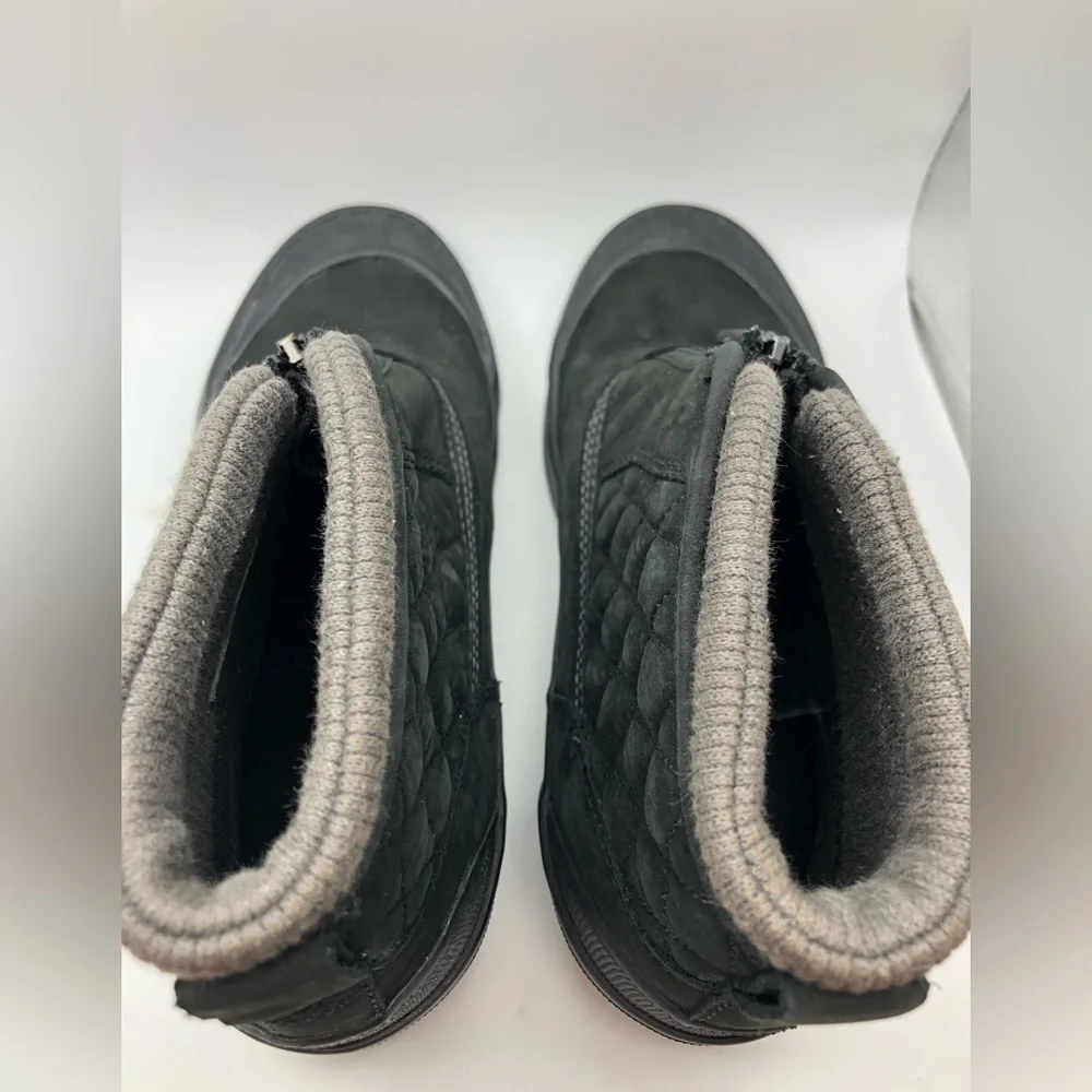 Clarks Black Quilted Winter Zip Ankle Boots